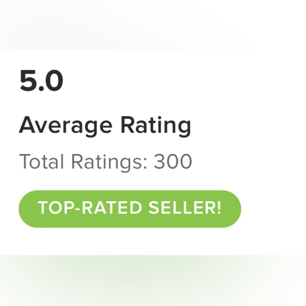 Shop with a 5 star seller! ⭐️⭐️⭐️⭐️⭐️